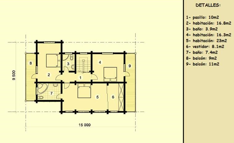 Plano 2 Casa de Madera Barcelona