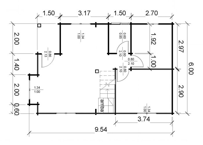 Plano 1 Casa de Madera Bolaños (en exposición)