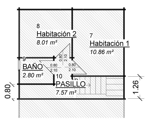 Plano 2 Casa de Madera Bolaños (en exposición)