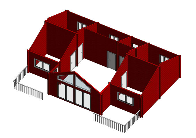 Plano 1 Casa de Madera Francia II