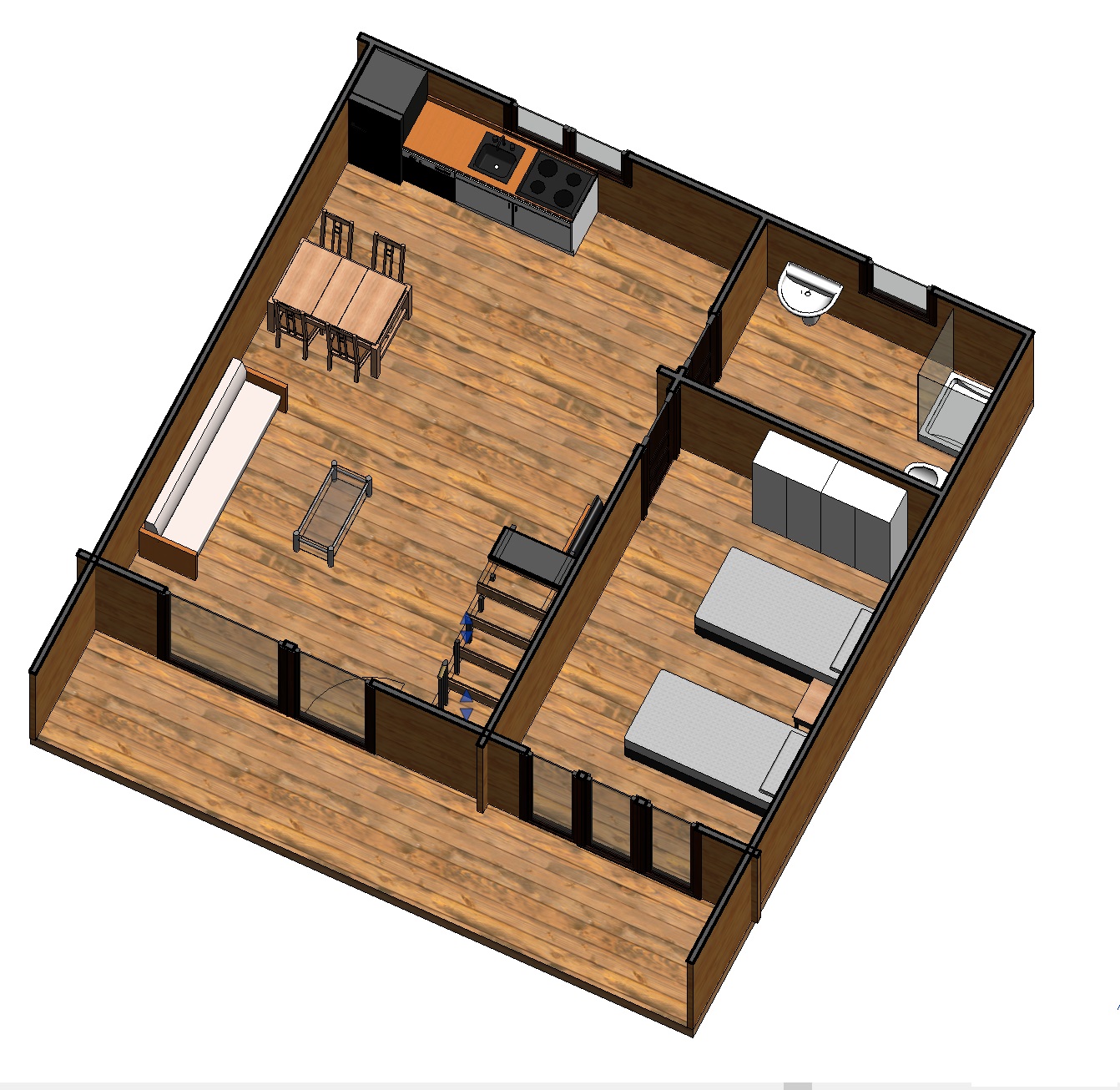 Plano 2 Casa de Madera Gala