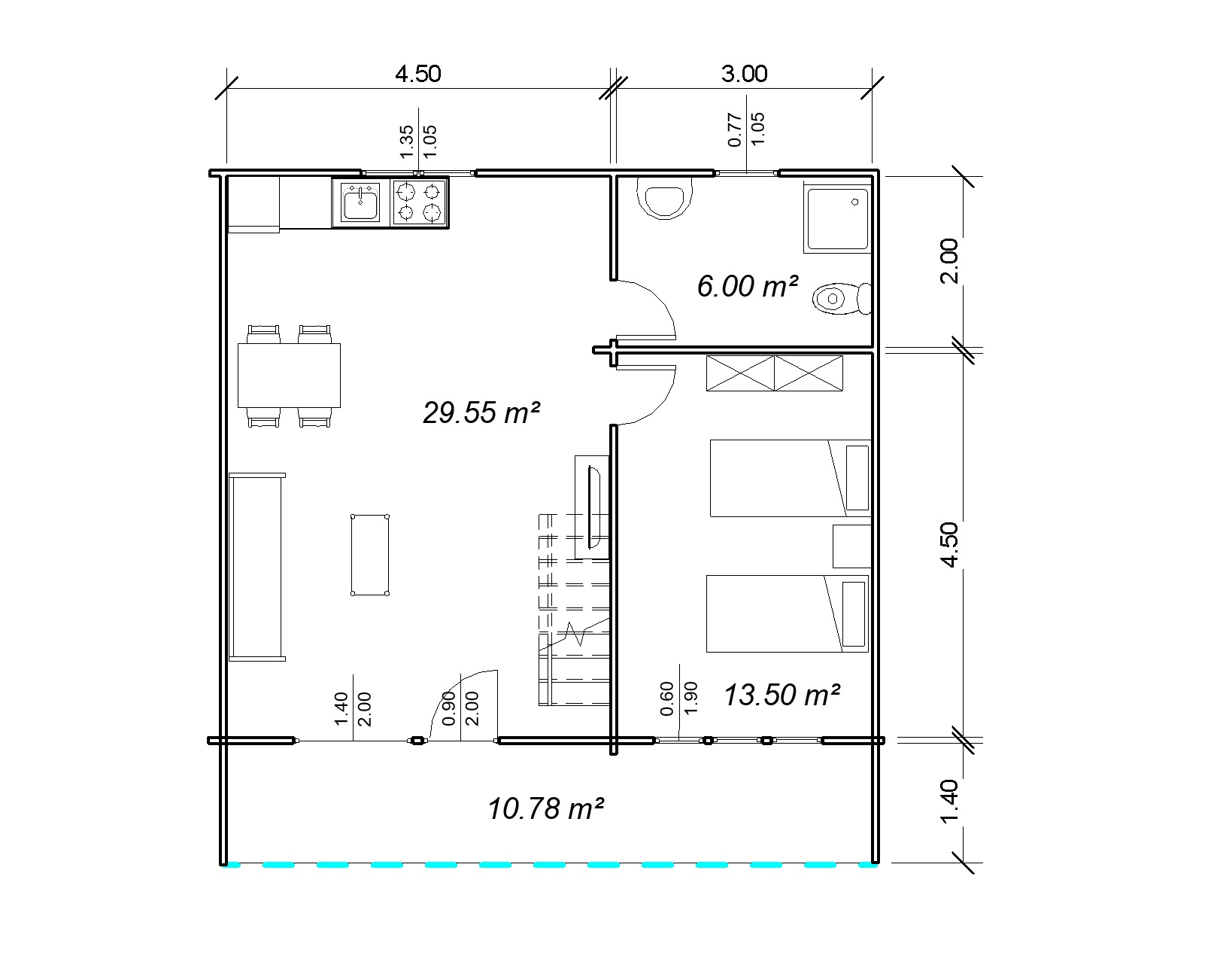 Plano 5 Casa de Madera Gala