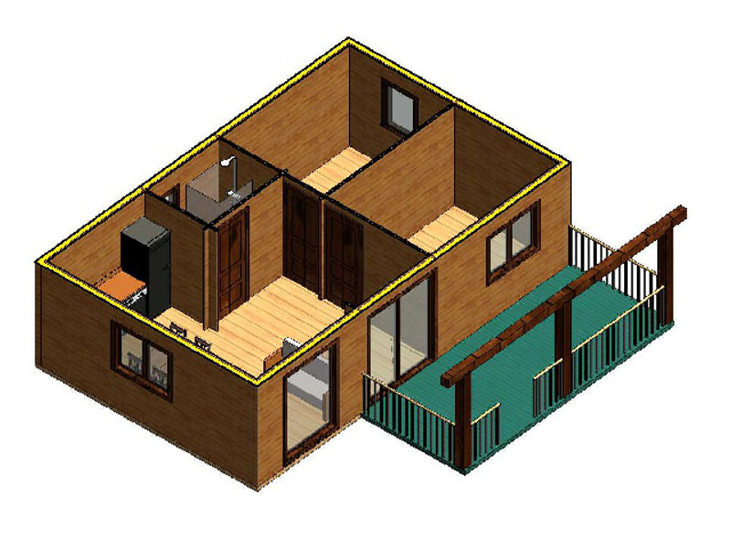 Plano 2 Casa de Madera Heidi