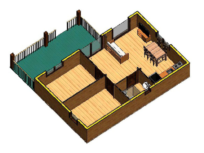 Plano 3 Casa de Madera Heidi