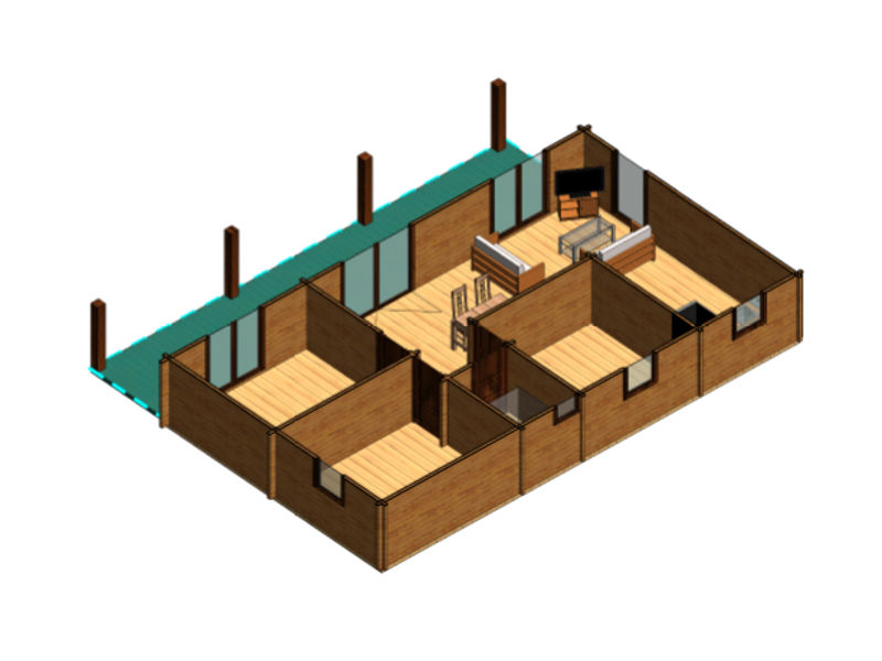 Plano 1 Casa de Madera Heidi