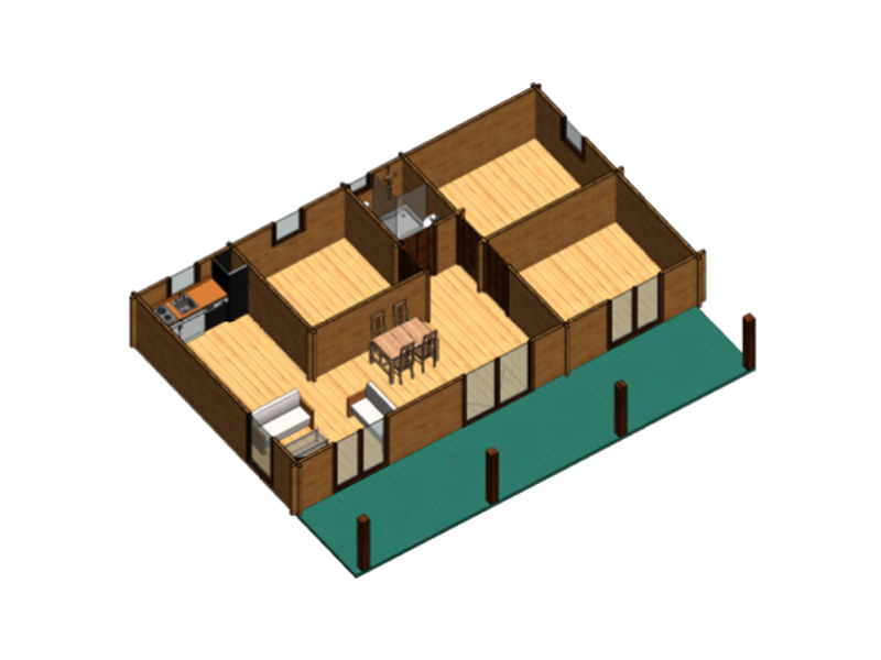 Plano 2 Casa de Madera Heidi