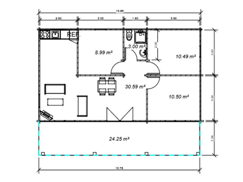 Plano 6 Casa de Madera Heidi