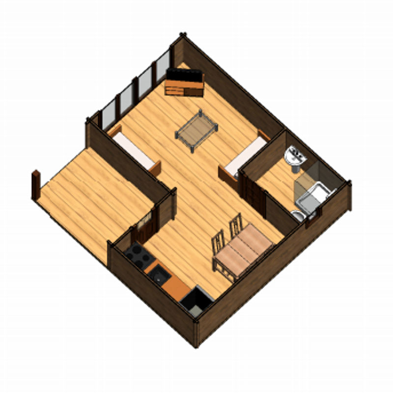 Plano 1 Casa de Madera Irene