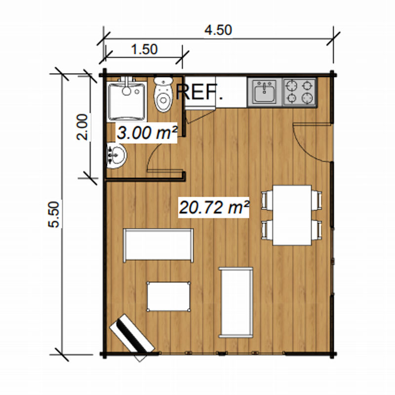 Plano 4 Casa de Madera Irene