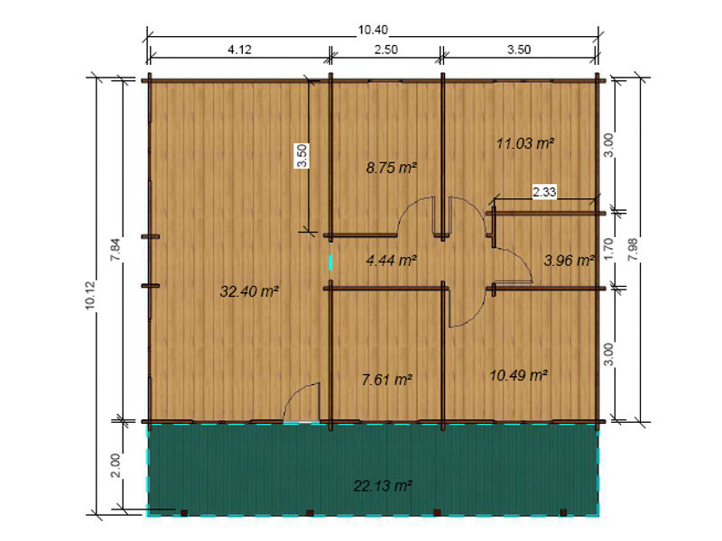 Plano 1 Casa de Madera Kristy