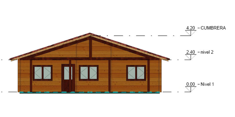 Plano 2 Casa de Madera Kristy