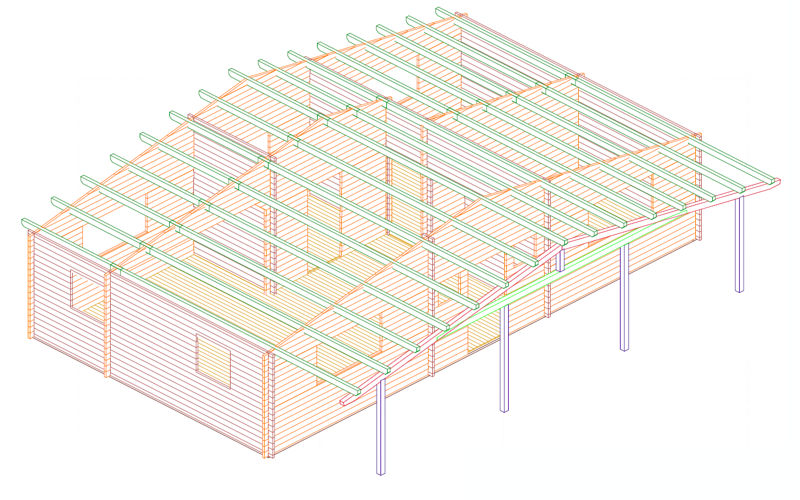 Plano 1 Casa de Madera Kristy I