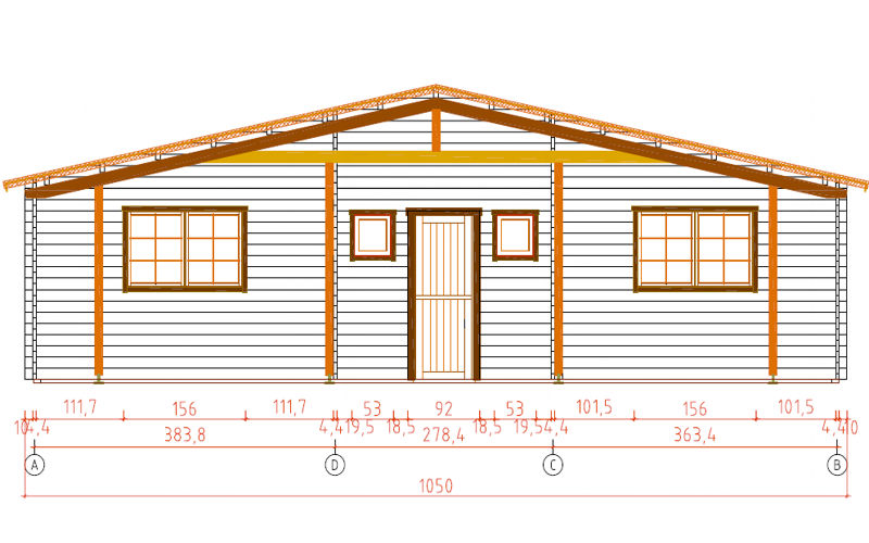 Plano 1 Casa de Madera Kristy I