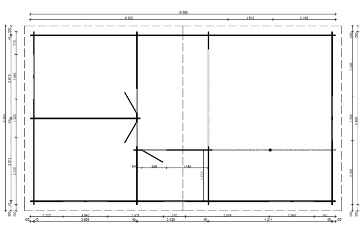 Plano 1 Casa de Madera Kristy I
