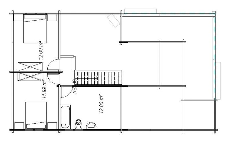Plano 1 Casa de Madera Londres