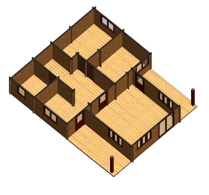 Plano 4 Casa de Madera Tropical