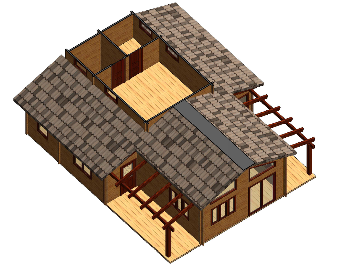Plano 5 Casa de Madera Tropical